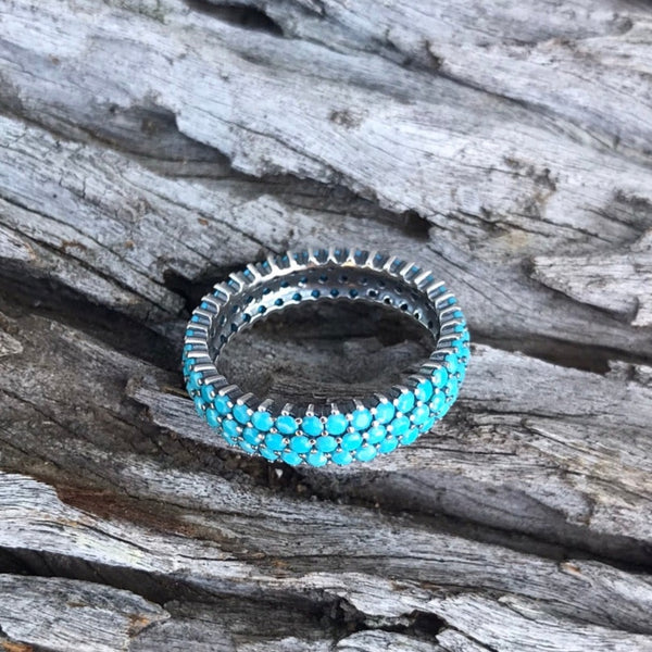 Turquoise eternity deals ring